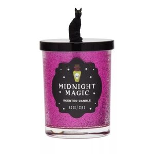 Celebrate Together Midnight Magic Pink Candle with Cat Topper